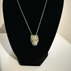 Cubic zirconia panther necklace